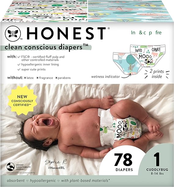 Honest clean conscious diapers