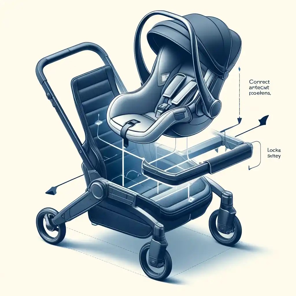 how to put car seat on stroller